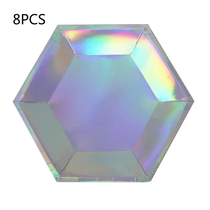 Новинка 2018 бумажный лазерный стаканчик Блюдо Столовая посуда тарелки стаканчики