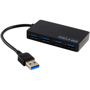 SuperSpeed 5 Гбитс 4-портовый USB 3,0 концентратор USB разветвитель адаптер-порт для ноутбука, ПК, компьютера, периферийные аксессуары-черный 1 шт.