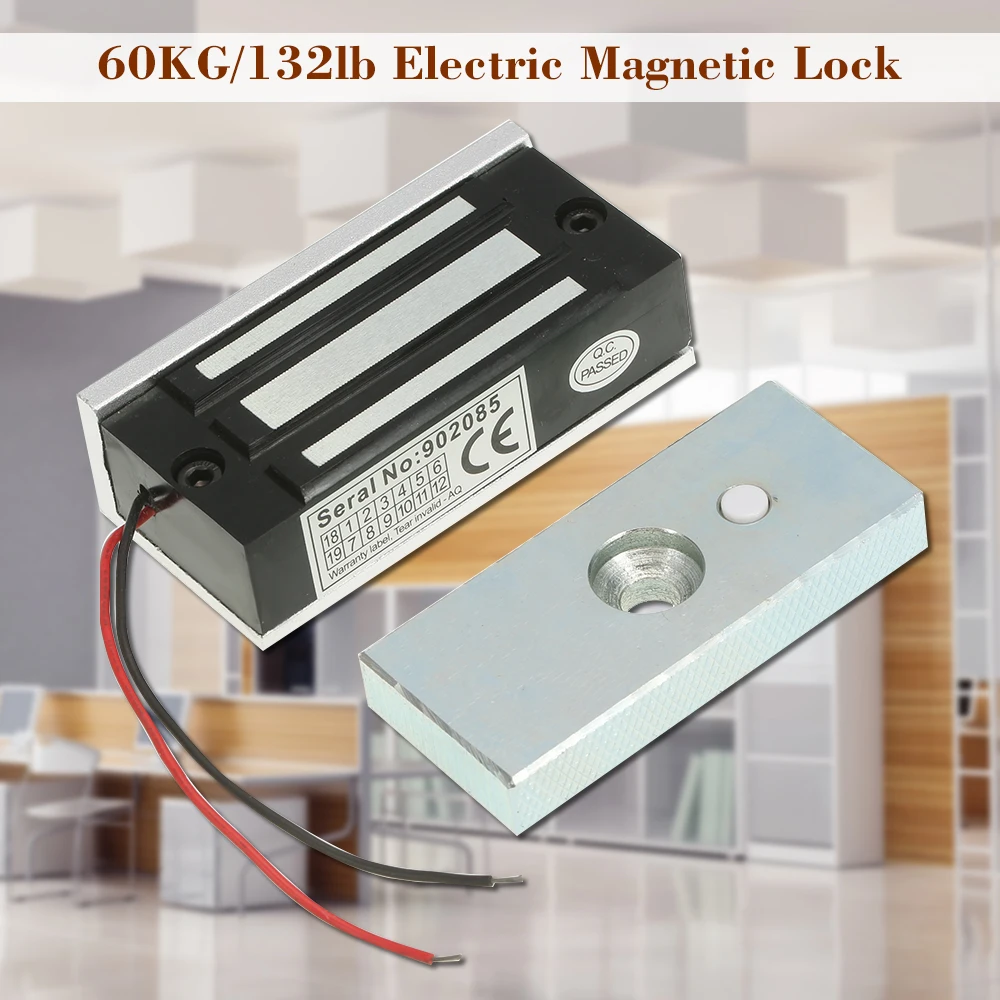 60KG/132lb Electric Magnetic Lock Secure NC 12V DC for Door Entry Access Control System | Безопасность и защита
