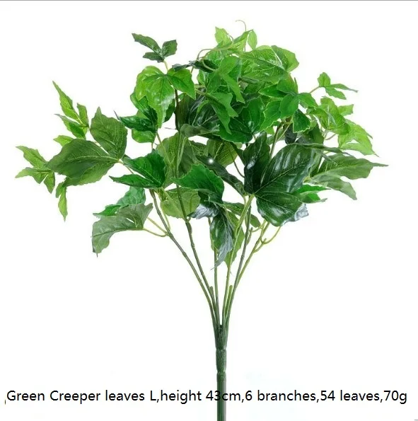 Green Creeper L DIY искусственная пластмассовая трава листья цветы Флорес растения поддельные растения для домашнего магазина сада представить украшение стены - Цвет: Green Creeper L