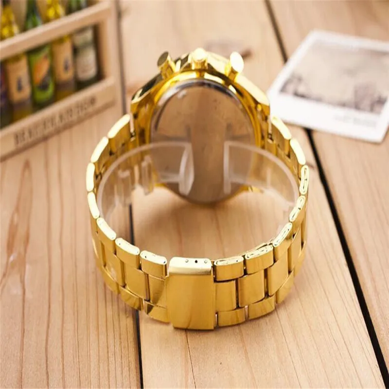 

Top Brand Men Waterproof Stainless Steel Casual Gold Watch Men's Quartz Clock Male Sports Watches relogio masculino