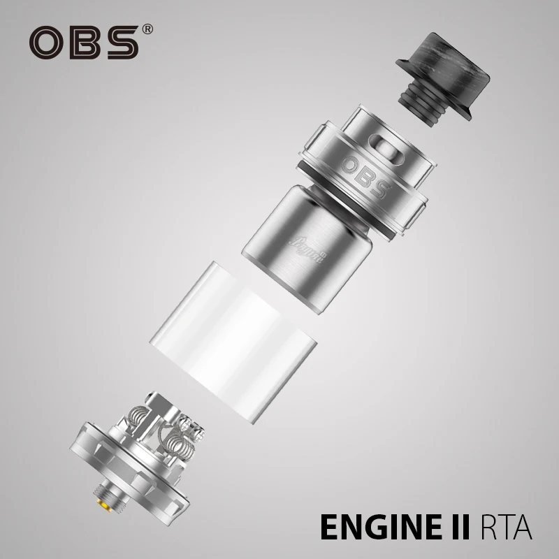 Оригинальный атомайзер OBS Engine 2 RTA 5 мл с супер двойной катушкой и регулируемым