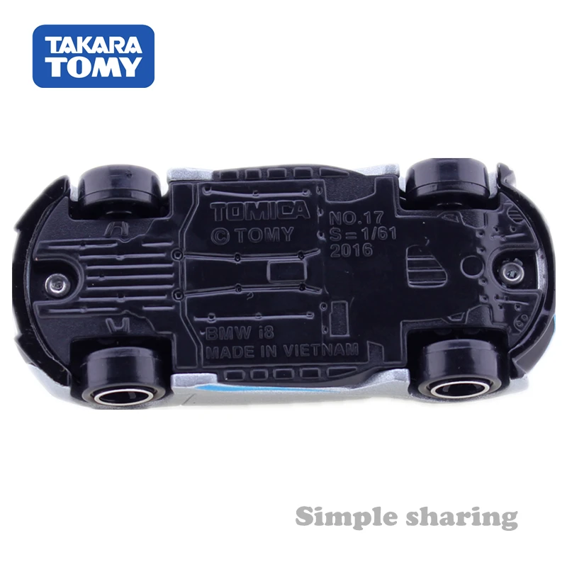 Takara Tomy Tomica No.17 BMW I8 модель автомобиля комплект 1:61 весы Электрический формовка