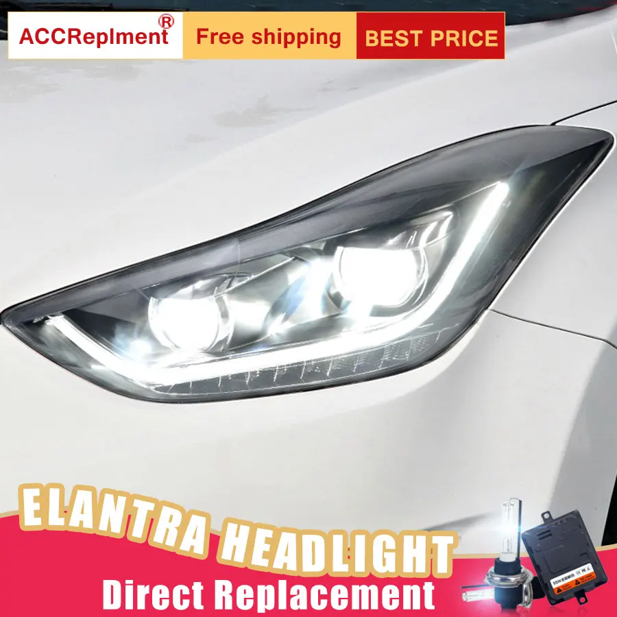 2 шт. светодиодный ные фары для Hyundai Elantra 2011-2016 Автомобильные ангельские глазки