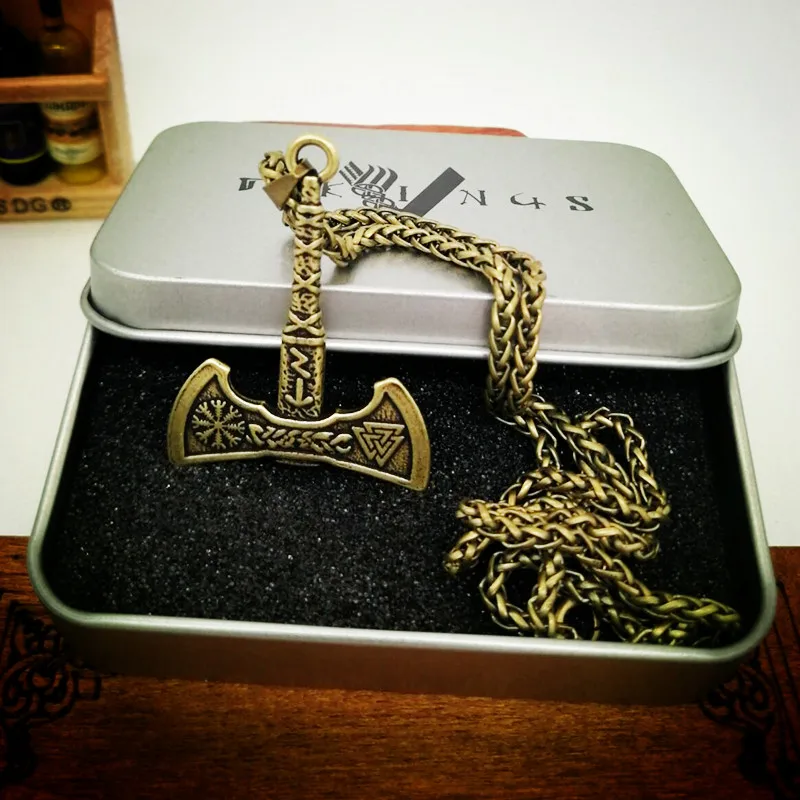 Рукоятка шлем Awe Valknut подвеска в виде топора Neclace Viking Talisman языческие