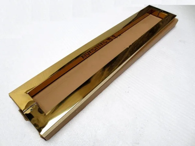 

KTV Glass/Wooden Stainless Steel Ti Gold Door Pull Handles 600mm