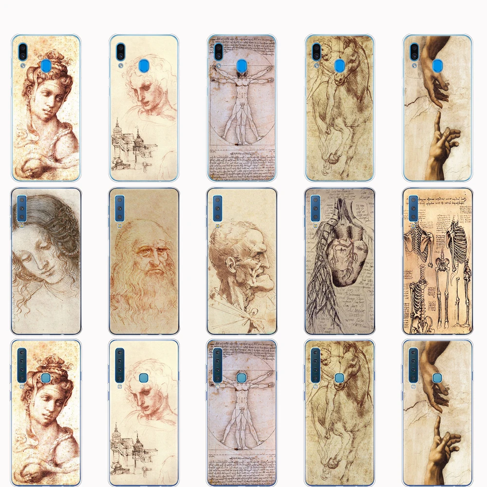 Чехол для Samsung A50 чехол Galaxy A60 A10 A30 A40 A70 A 50 2019 A9 A7 2018 Италия leonardo da vinci art|Бамперы| |