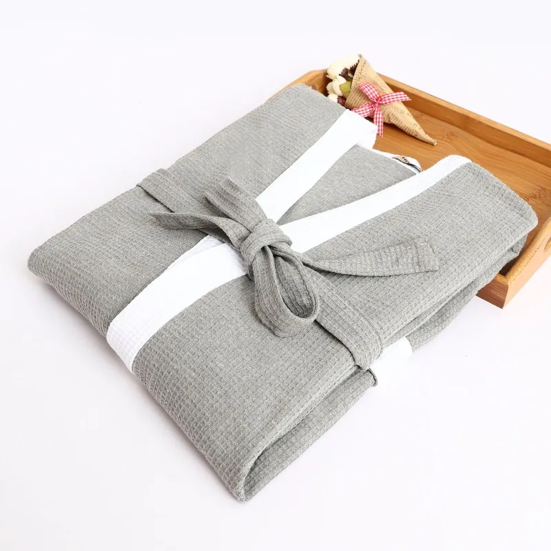 Fashion Men Cotton Robes For Mens Bathrobes Male Pijamas Masculinos Waffle Robe Gown Comfortable Bathrobe Homewear Dressing | Мужская