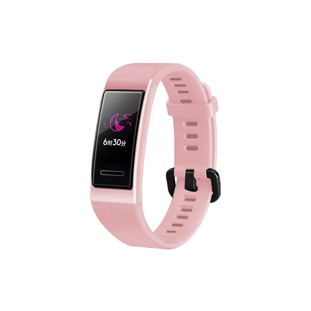 Pink Силиконовый ремешок для huawei Band 3 Pro сменный ремешок для смарт-часов браслет ремешок для часов аксессуары для huawei Band 3 Pro ремни - Цвет: Pink