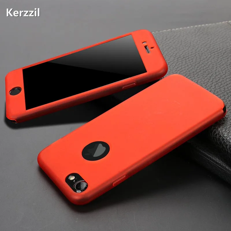 Kerzzil Роскошные Мягкие TPU силиконовая 360 Полное покрытие Чехлы для iPhone 7 6s 6 8 плюс