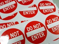 1000pcslot 9cm DO NOT ENTER warning label sticker durable waterproof white PVC material Item NoDN37