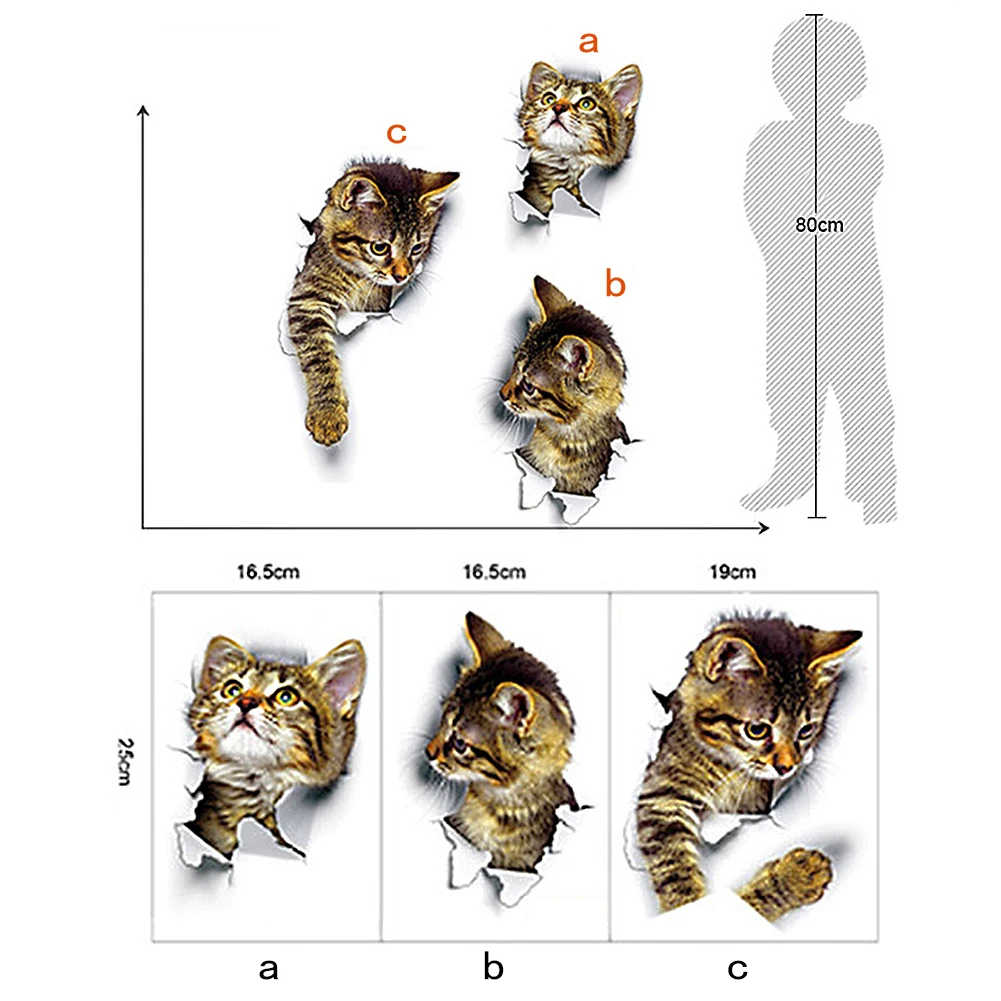 3D картина с отверстиями яркая фотография ванной комнаты туалета наклейки