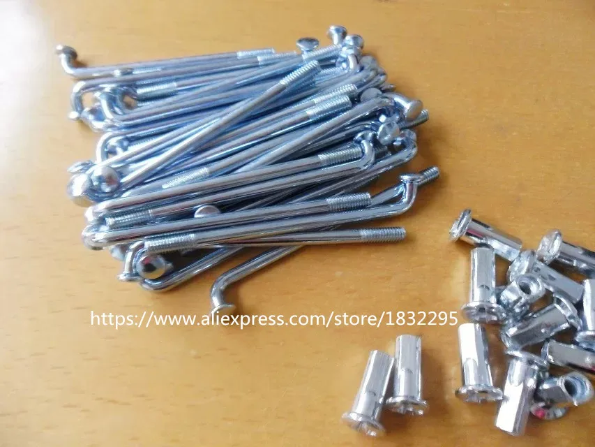 Оптовая продажа 100 шт./лот серебристые спицы для электрического велосипеда 12 к г