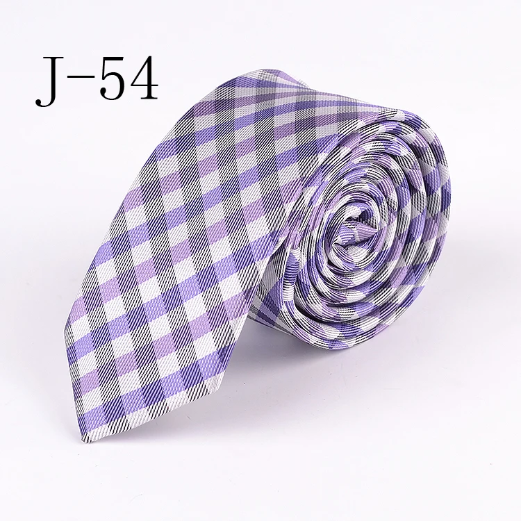 

Fashion 5cm Design Ties Fancy Vintage Purple Plaid Neck Tie High Quality Jacquard Woven Gravatas for Husband