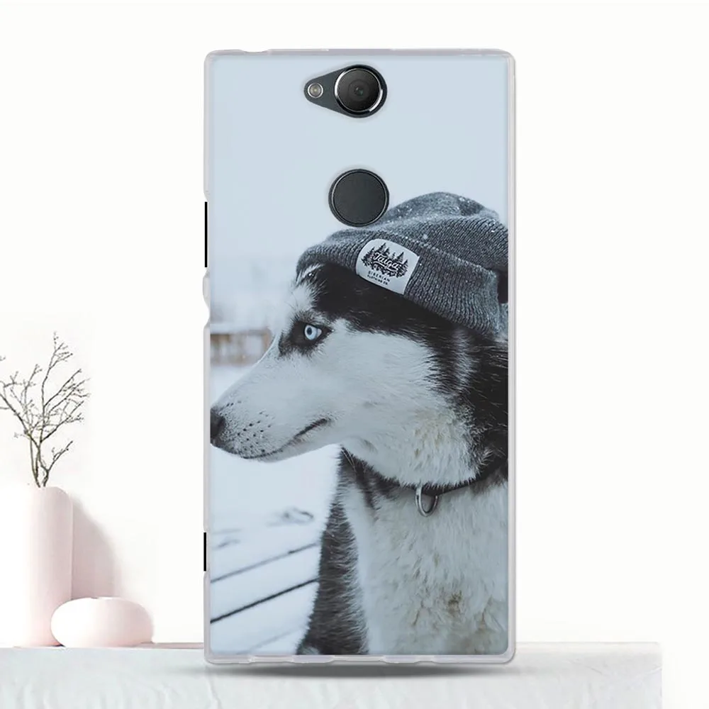 Силиконовый чехол для Sony Xperia XA2 Plus милый модный двойной из ТПУ | Мобильные