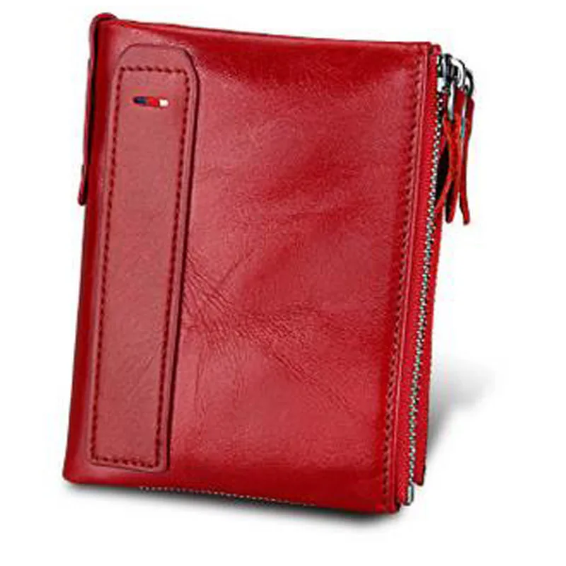 

Temena 100% Genuine Leather Men Wallet Small Zipper Men Walet Portomonee Male Short Coin Purse Perse Carteira ForRfid AWL039