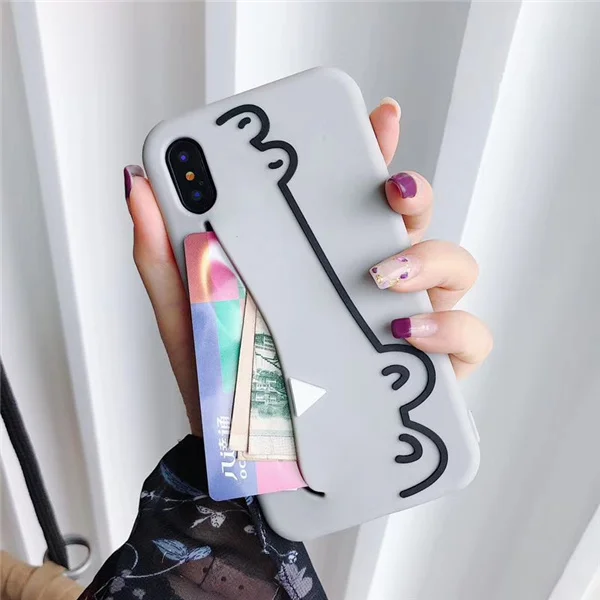 Мягкая силиконовая задняя крышка с 3D рисунком милого кота Ститч Минни для iPhone 6 6s X XR Xs Max 7 8 Plus, чехлы для телефонов Fundas Coque Capa - Цвет: Gray Crocodile