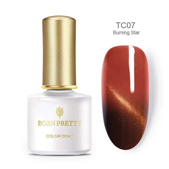 6ML BP-TC07 BORN PRETTY 10 мл термальный магнитный 3D кошачий глаз Хамелеон Блестящий Гель-лак Температура Изменение цвета замочить от УФ-гель-лака - Цвет: 6ML BP-TC07