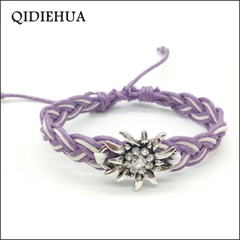 Новые стили браслет Edelweiss счастливая дружба цветок Boho ручной работы многоцветный