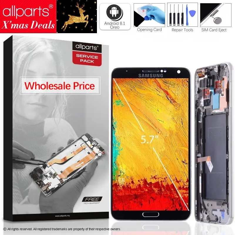 ЖК дисплей для SAMSUNG Galaxy Note 3 Дисплей Сенсорный экран с рамкой N9002 N9006 N9000 N900A Note3
