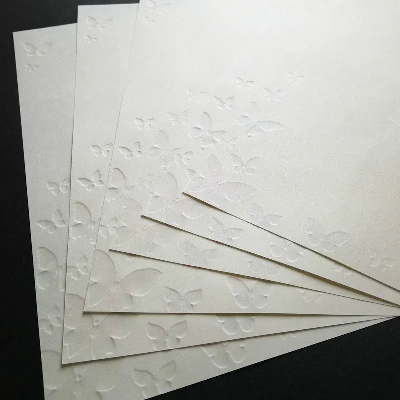 Жемчужный тиснением серии 3d письмо площадку Бумага и конверты (6 Простыни