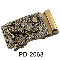 PD-2063 Hi-Tie, фирменный дизайн, кожаный ремень, пряжки для мужчин, серебро, золото, ремень, голова для кожаного ремня, буквенная пряжка ремня с изображением животного, автоматический - Цвет: PD-2063