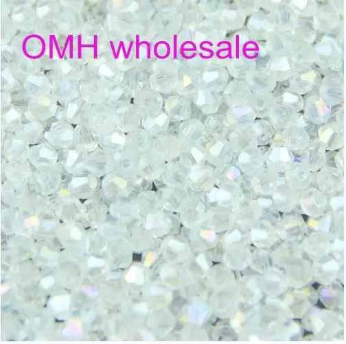 OMH оптовая продажа 3 мм 200 шт. AAA двухконусные высококлассные бусины из