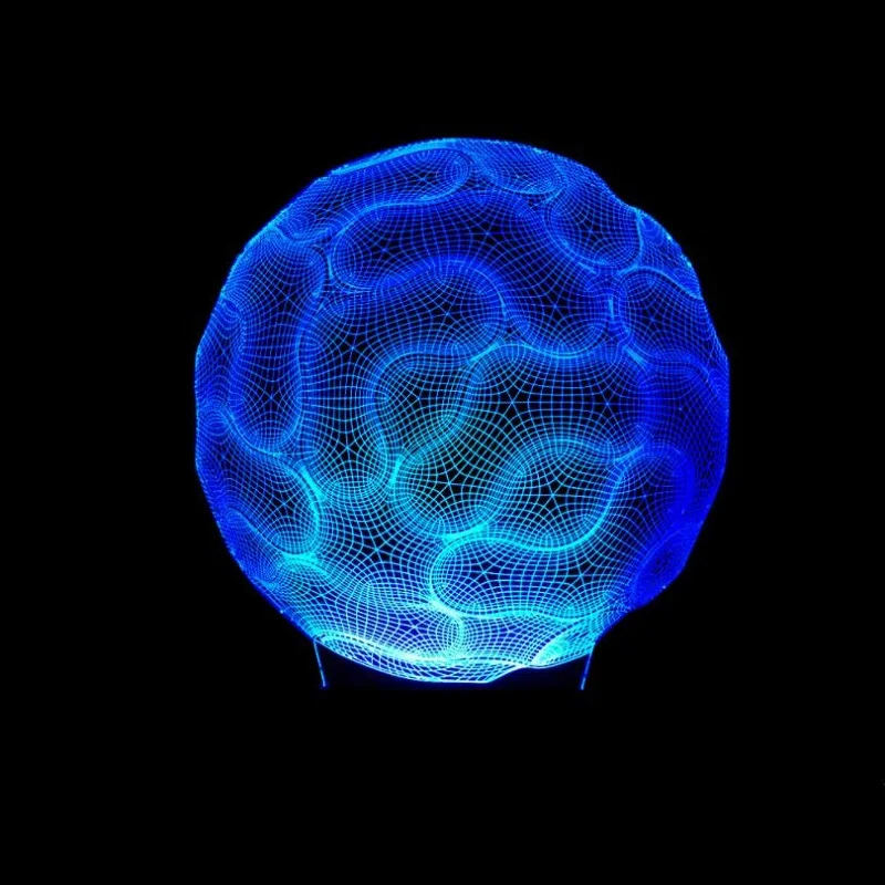 3D Визуальный мозг светодиодный ная лампа Йога медитатор многоцветсветильник