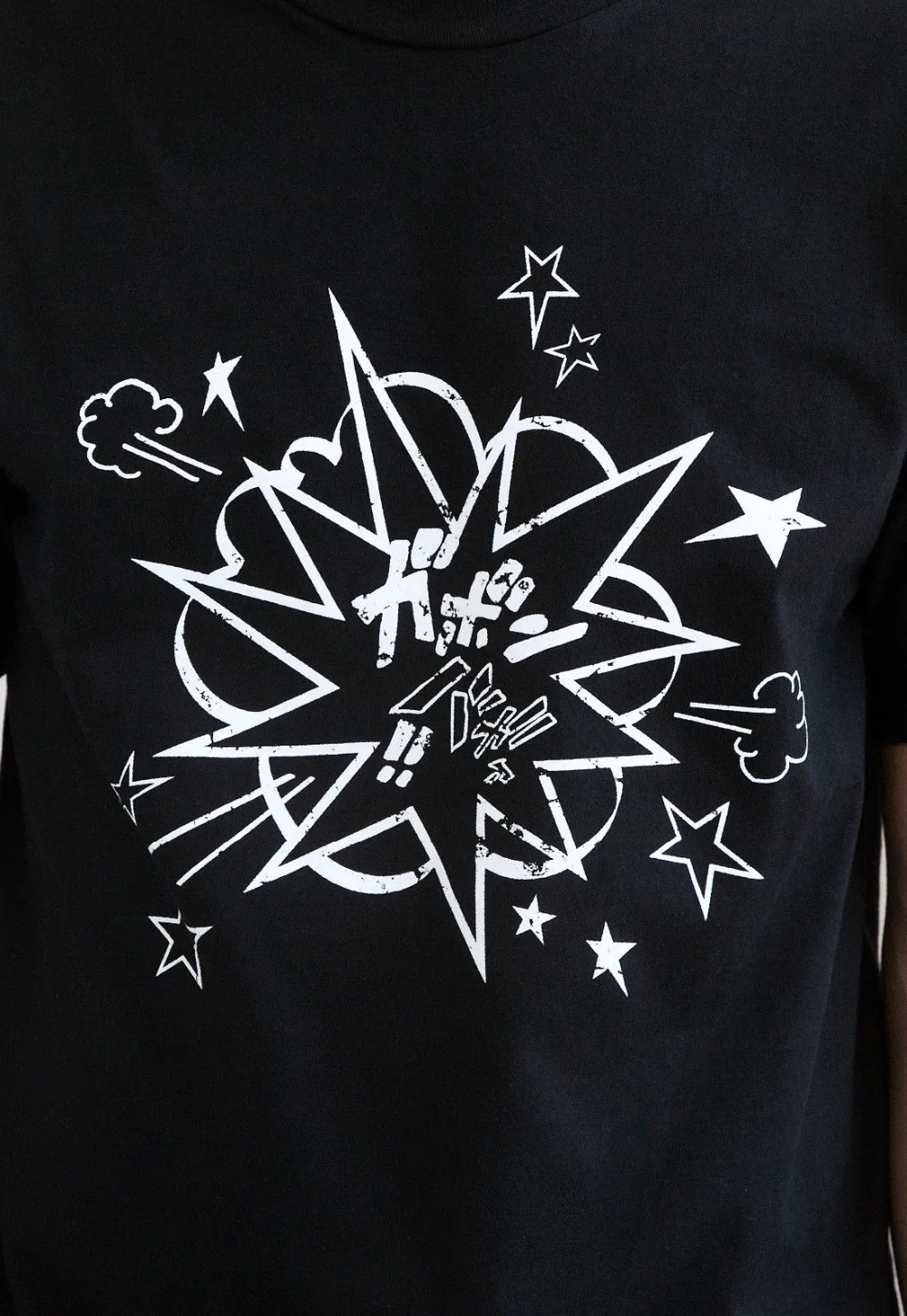 Японская футболка Manga Explosion аниме комиксы комиксов Япония Kanji Tiny мужские топы