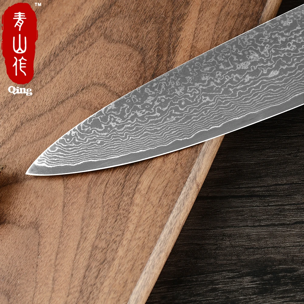 Цин дамасский кухонный нож из нержавеющей стали 5 'Ǝ'' 8 ''Santoku поварской