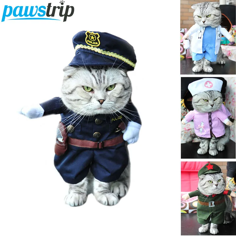 Pawstrip 8 узоров собачий наряд для Хэллоуина одежда маленьких собак полицейский