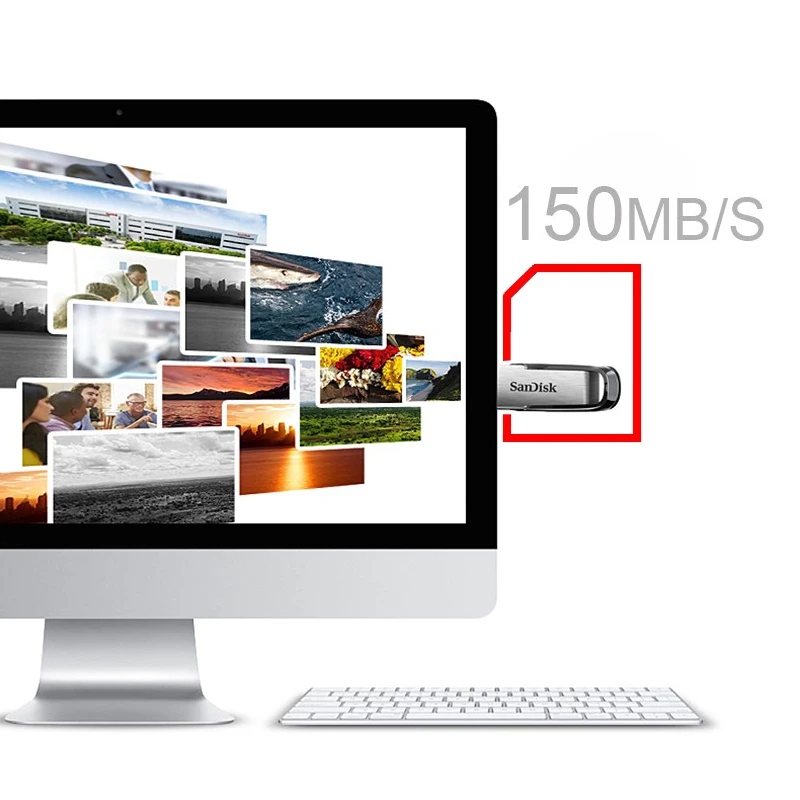 Оригинальный SanDisk USB3.0 накопитель Ultra Flair флешки CZ73 USB Flash Drive 64 ГБ 32 16 128 поддержка