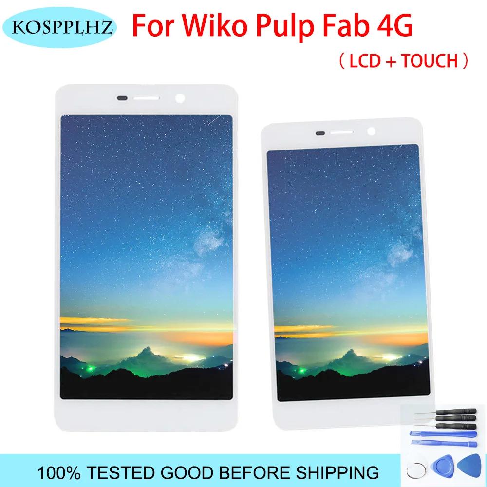 Высокое качество для Wiko Pulp Fab 4G ЖК дисплей + сенсорный экран в сборе Замена телефон