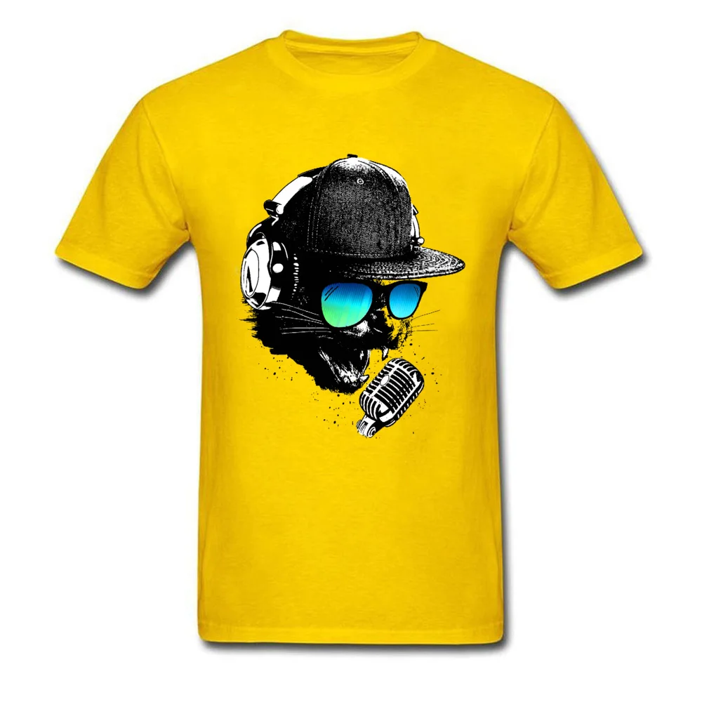 

Rap Microphone Rocker Cat Hip Hop Tshirts New Arrival Mens Printed Cat T Shirt 100 Cotton Summer Tops Shirt Top Quality