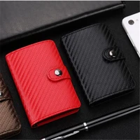fashion hot sell sliding hand push pop up card bag business id credit cards holder wallet cards pack cash business card case