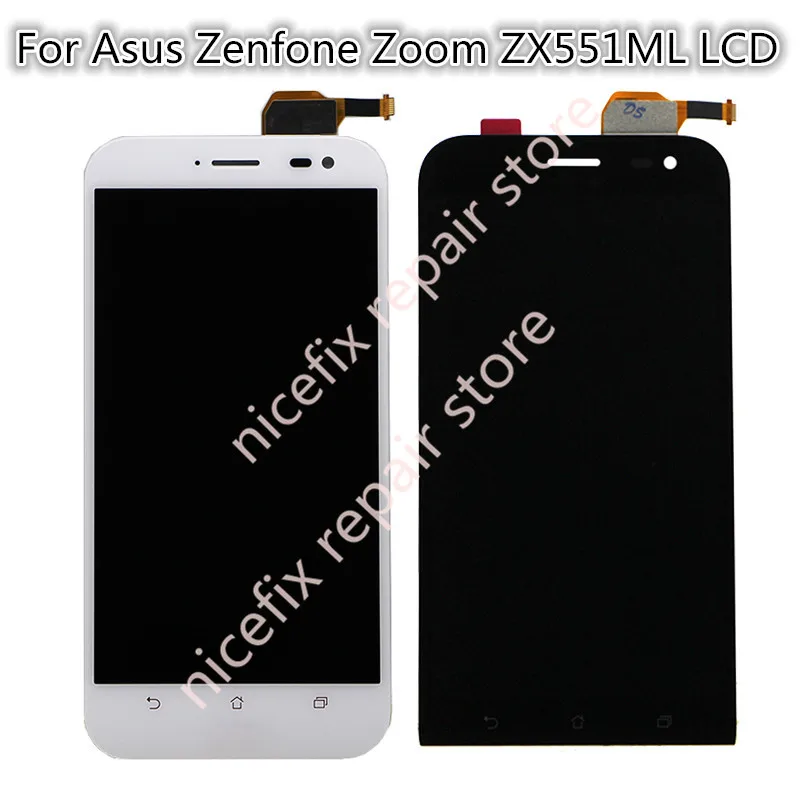 ЖК дисплей и дигитайзер сенсорного экрана в сборе для Asus Zenfone Zoom ZX551ML с рамкой