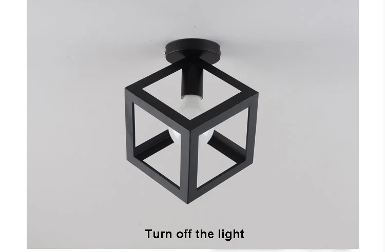 Черные потолочные светильники в скандинавском стиле с розеткой E27 модные