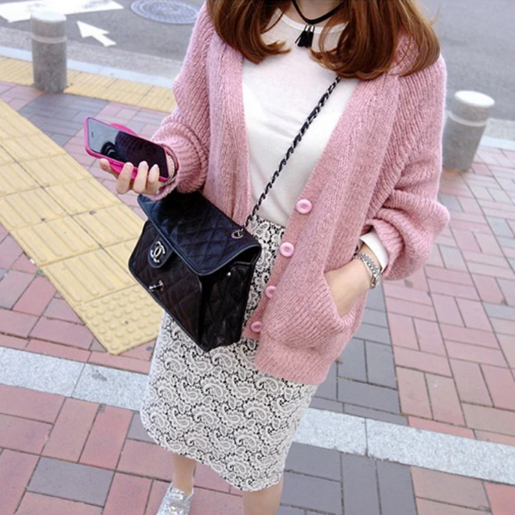 2018 Harajuku Осенняя женская обувь новый корейский большой Свитер с V-образным вырезом
