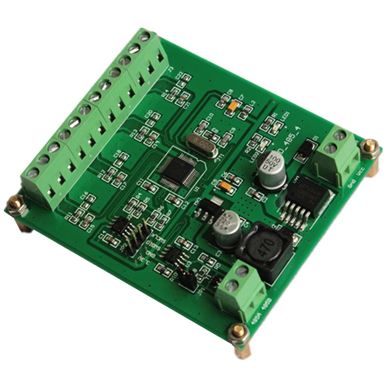 Плата сбора данных RS485 для 4 дорог DS18B20 с температурным контролем STM32F103C8T6 макетная