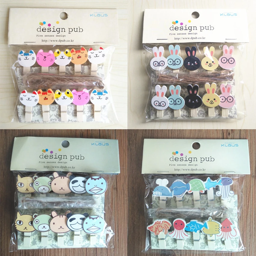 

10pcs/lot Wooden Photo Clips Clothepins Home Wedding Party Festival Decoration Craft Postcard Clip Colorful DIY Supplies Gift