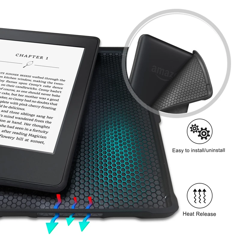 Мягкий ТПУ чехол для Amazon Kindle Paperwhite 1 2 3 электронной книги 2015 2017 Магнитный умный из