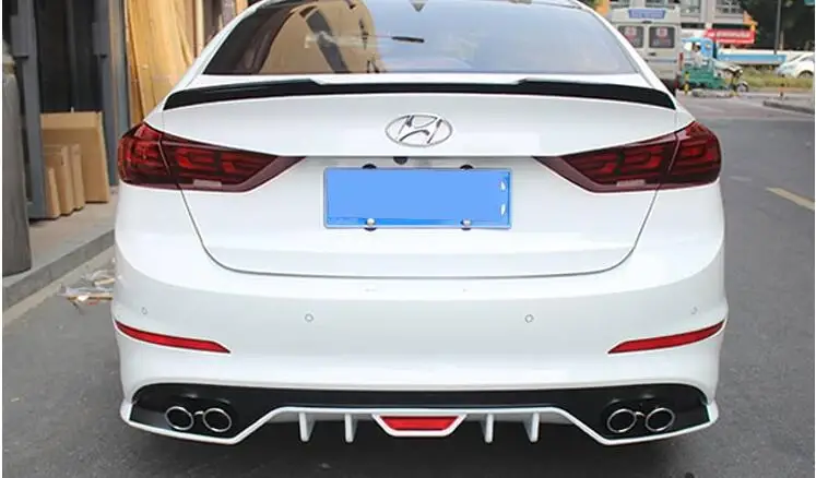 Для hyundai Elantra ABS задний бампер диффузор протектор для- Elantra обвес бампер задний передний Лопата губы задний спойлер