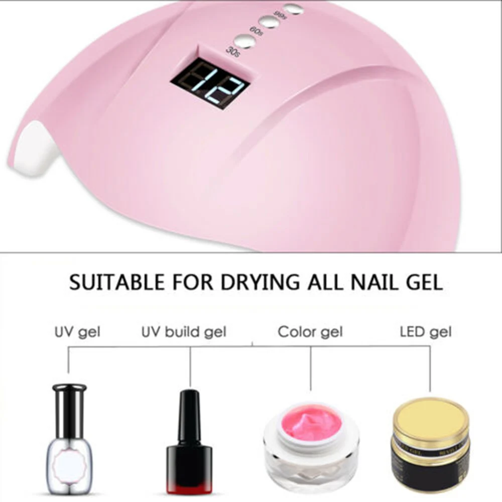 36W Nail Art UV Gel Dryer USB Charge Lamp 12 Led Light For With Timer Smart Touch Button | Красота и здоровье