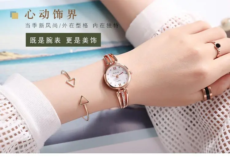 

Hot Sales Fashion Rose Gold Bracelet watches women Ladies Crystal Dress Quartz Wrist Watches Relojes Mujer G-065
