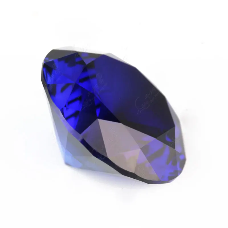 CSJ Created Sapphire Round Cut Loose Gemstone Blue Corundum For Diy Fine Jewelry 925 Silver Mounting Color Change Stone