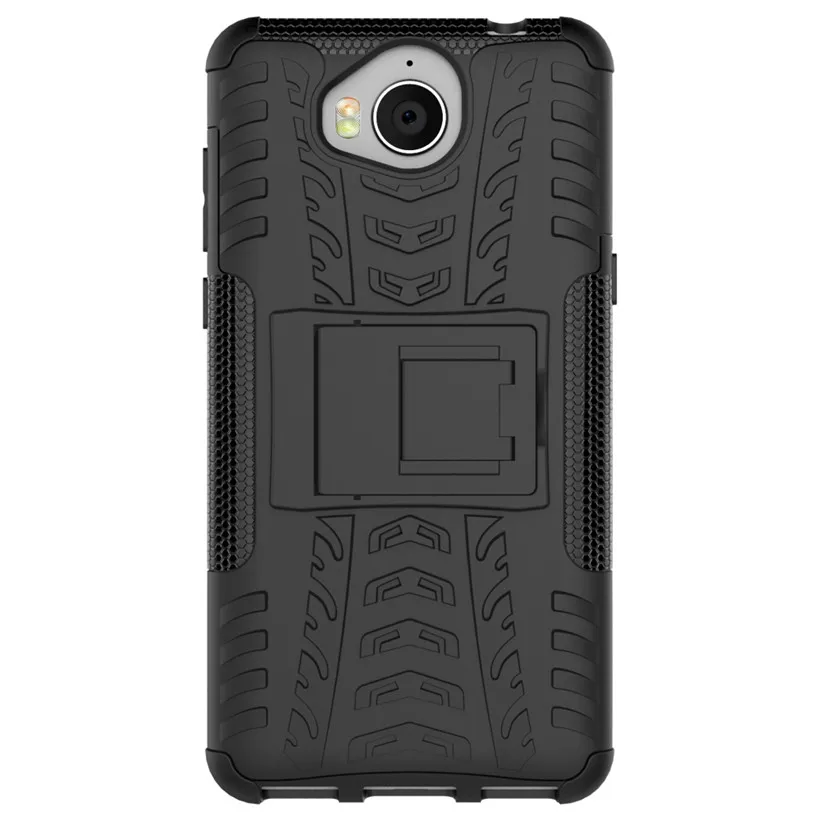 HEMASOLY Case For Huawei Y5 2017 PC+TPU Shockproof Y6 Armor III Heavy Duty Kickstand Cover |