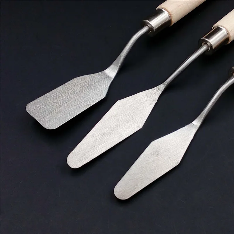 3 шт. набор ножей для рисования нержавеющая сталь|art spatula|art kitart paints |