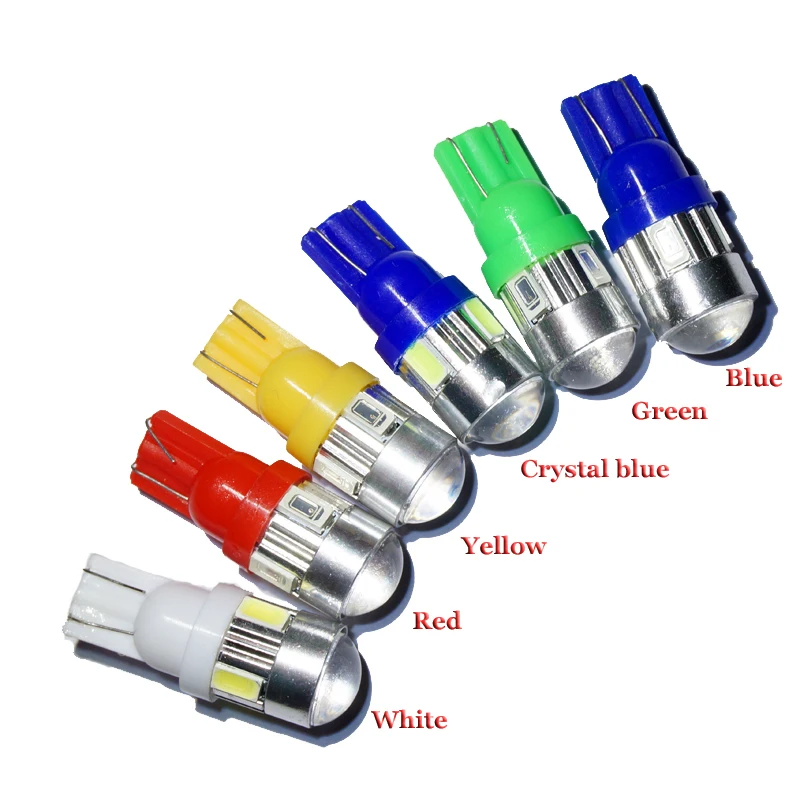 

AORUNYEBAO 300Pcs T10 LED Wedge bulb Side Bulbs Tail lights Parking Dome Door lamp 12V T10 W5W 168 194 5630 5730 6SMD
