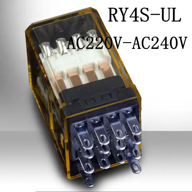 

NEW relay RY4S-UL AC220V-240V RY4S-UL-AC220V-240V AC220V AC240V 220VAC 240VAC 5A 240VAC 14PIN