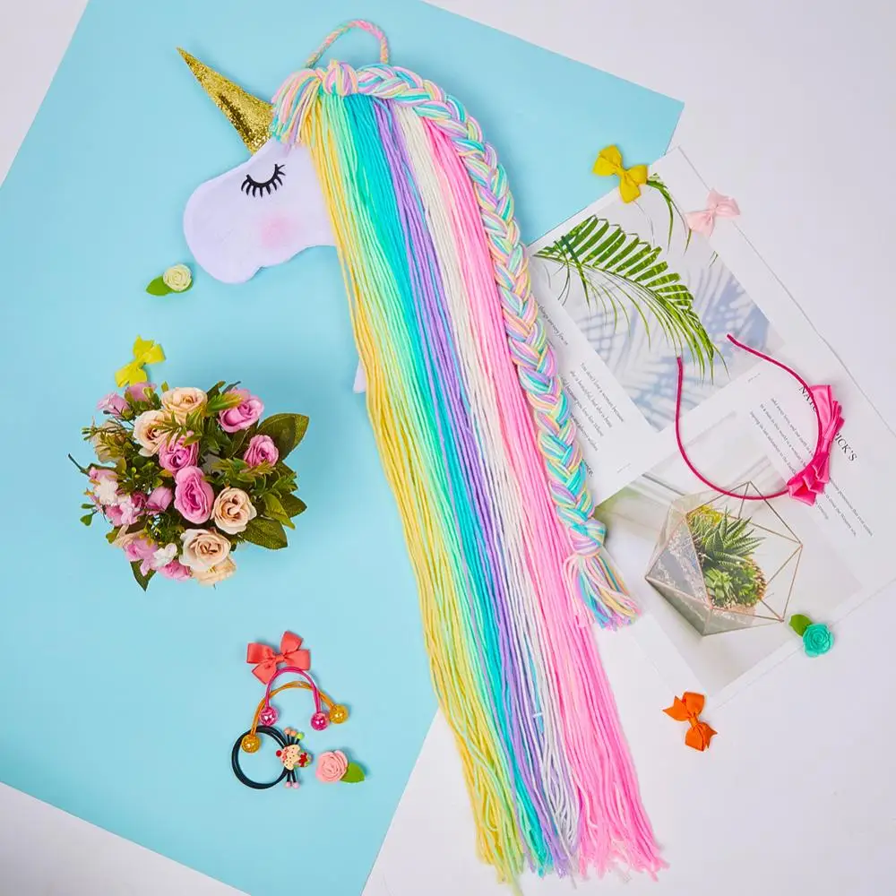 

Fioday Unicorn Hanging Storage Belt for Girls Hair Clips Barrette Hairband Organizer Strip Holder Tools for Hair Accessories